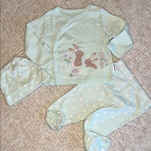 Baby Mint Bunny Pajama Set - You and Me